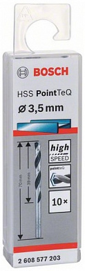 HSS PointTeQ Сверл 3.5mm 10 шт