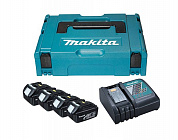 Аккумуляторы и зарядные устройства MAKITA BL 1850 B 4 шт + DC 18 RD + MAKPAC 2