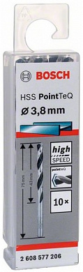 Сверло по металлу BOSCH HSS PointTeQ Сверл 3.8mm 10 шт.