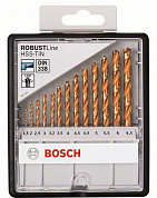 Сверло по металлу BOSCH HSS-TIN ЗАТОЧКА 135 ROBUST LINE 13 шт.