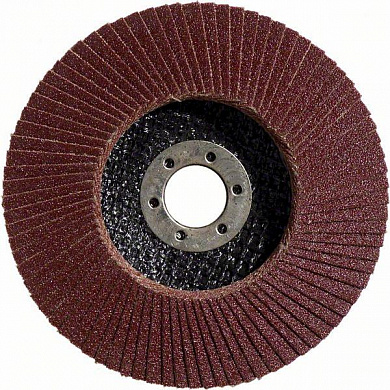 Шлифкруг лепестковый BOSCH круг Standard or Metal, прямое исполнение, пластмассовая прокладка, Ø125 K80