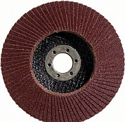 Шлифкруг лепестковый BOSCH круг Standard or Metal, угловое исполнение, прокладка из стекловолокна, Ø125 K80