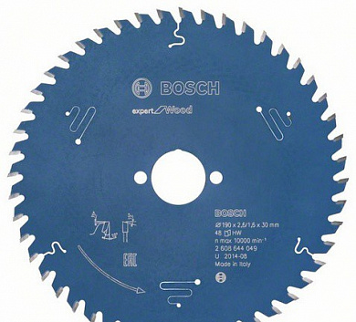 190x30x2.6/1.6x48T пильный диск Expert for Wood