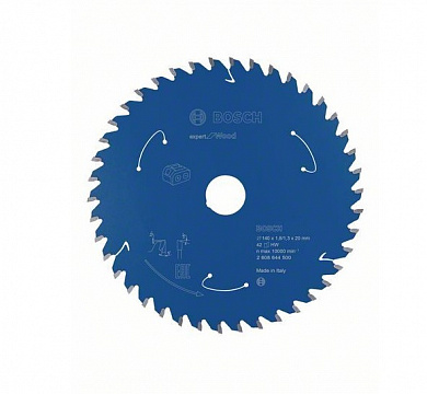 Пильный диск BOSCH Expert for Wood 140x1.8 / 1.3x20, 42 зуба